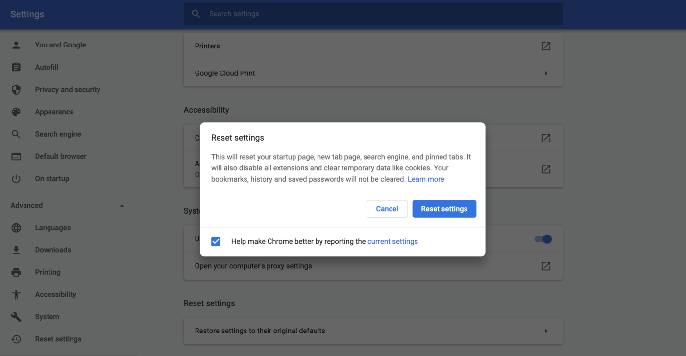 Сброс google. «Reset settings to default» ШК. Сбросить гугл хром до заводских настроек. Загрузить reset settings. Chrome://settings/people.