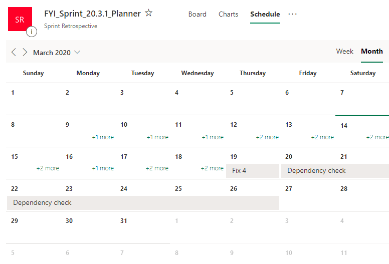 office 365 planner calendar view