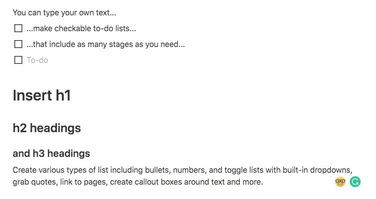 notion text entry
