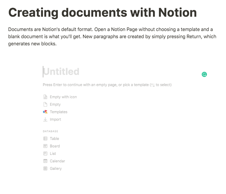 notion document creator