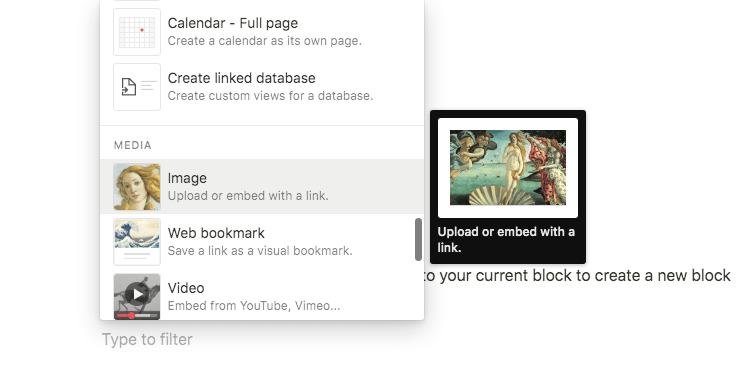 adding images in notion