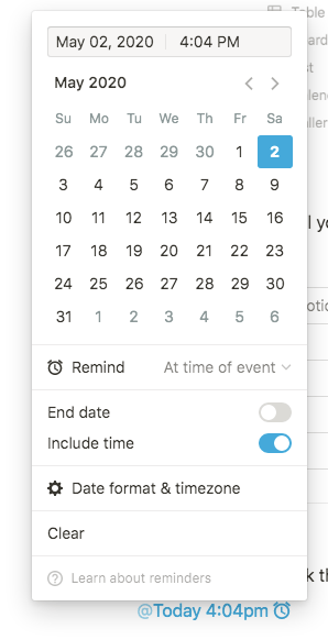 notion scheduling