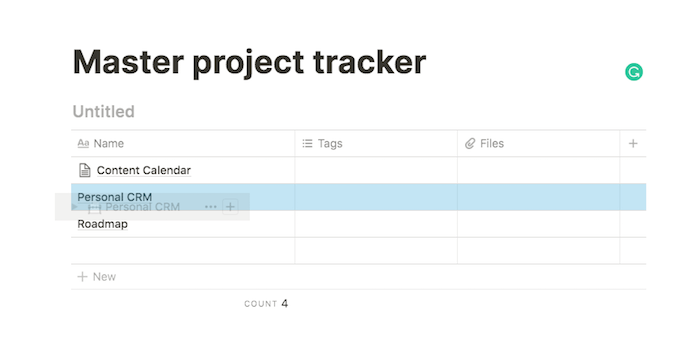 notion table example