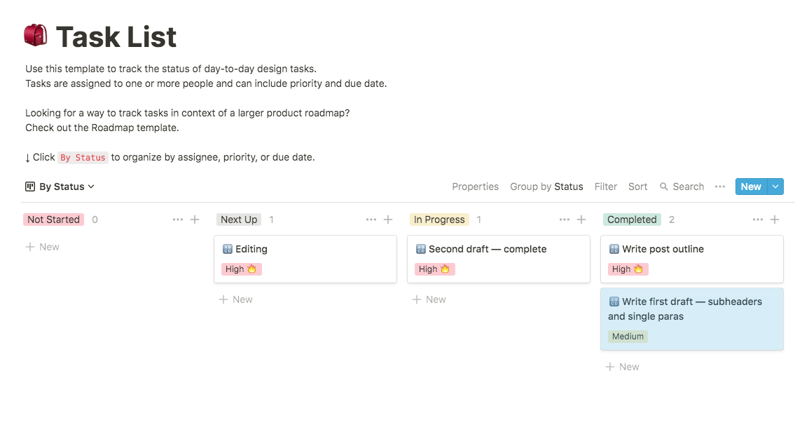 notion project management template