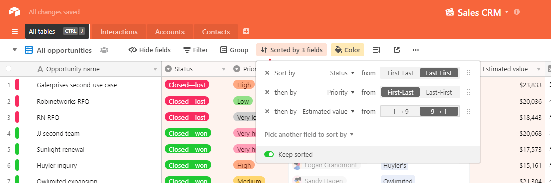 crm database in airtable for mac