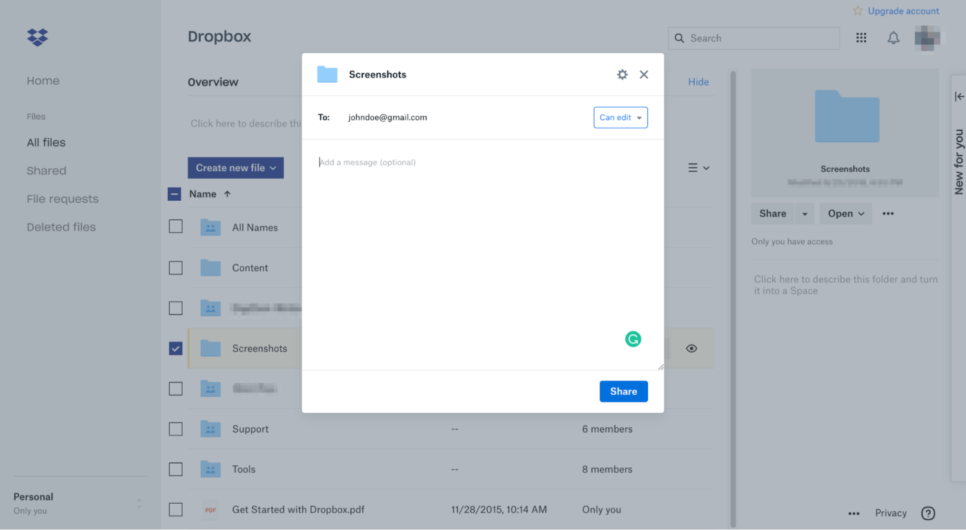 How to Share Dropbox Files and Folders