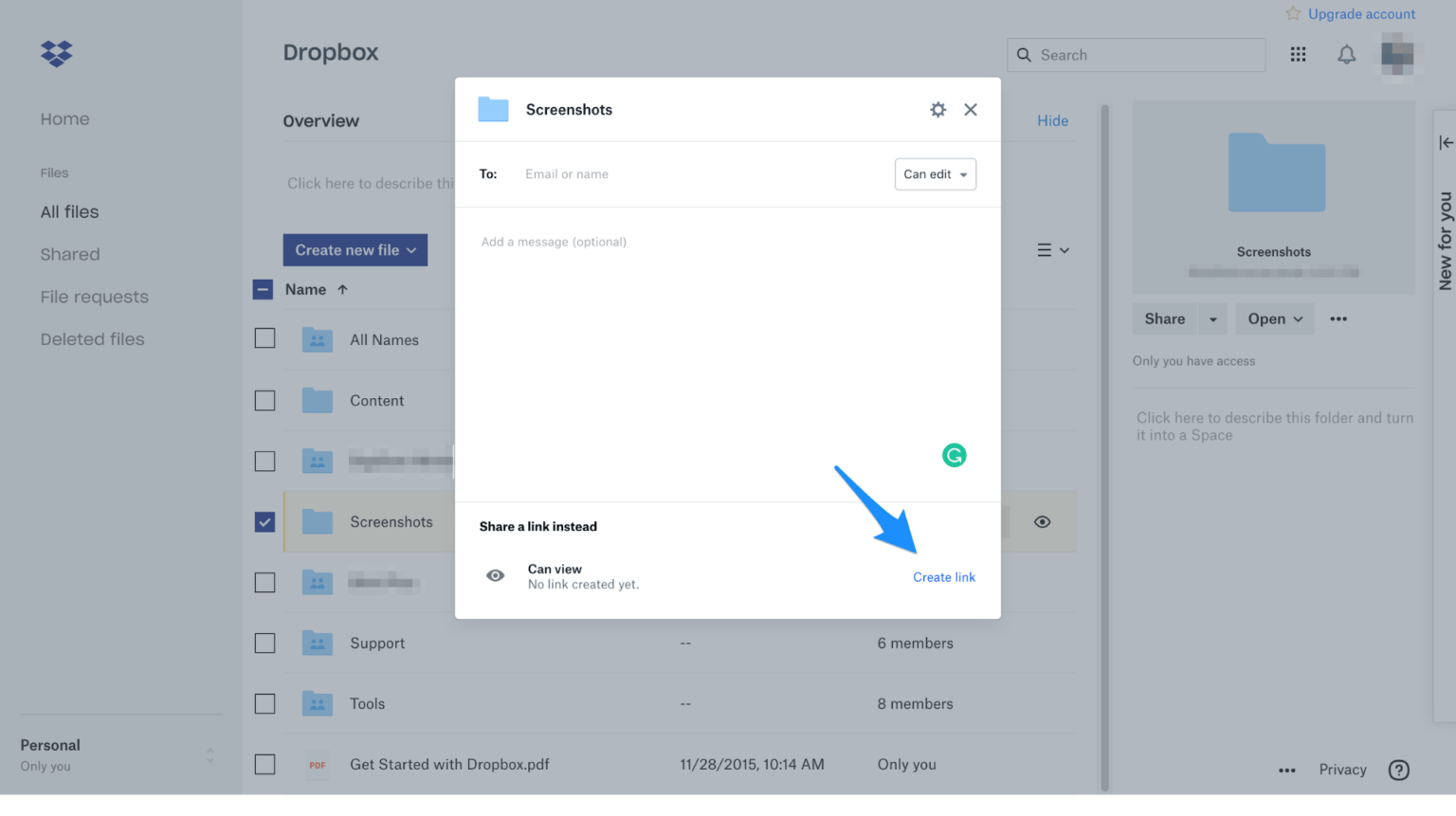 using dropbox to share files