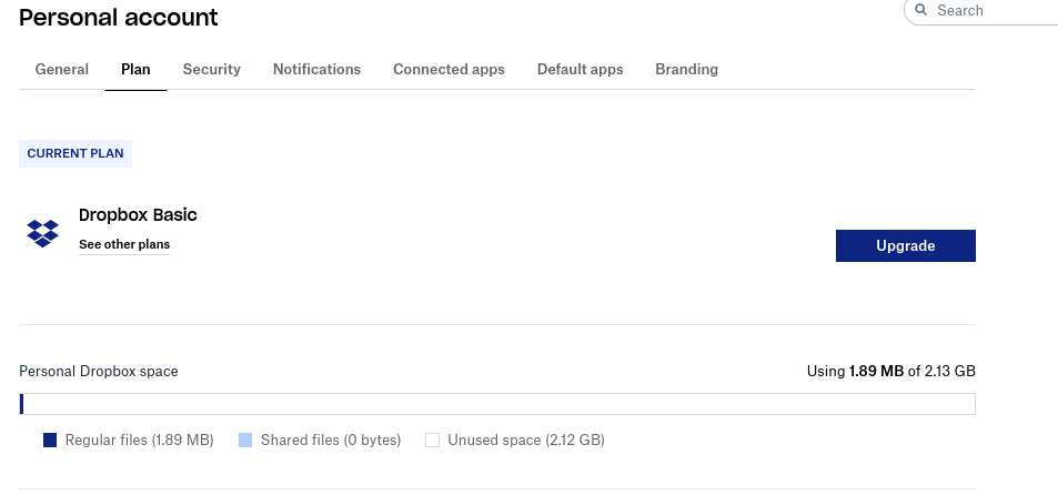 dropbox storage fees