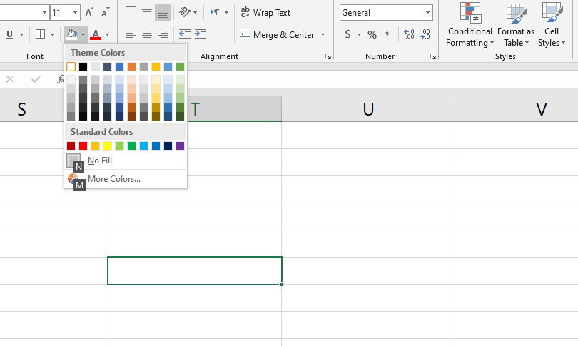 how to use shortcut to fill color for a cell in excel mac