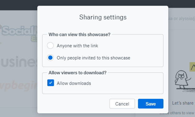 how to use dropbox showcase