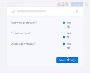 dropbox password protect a folder