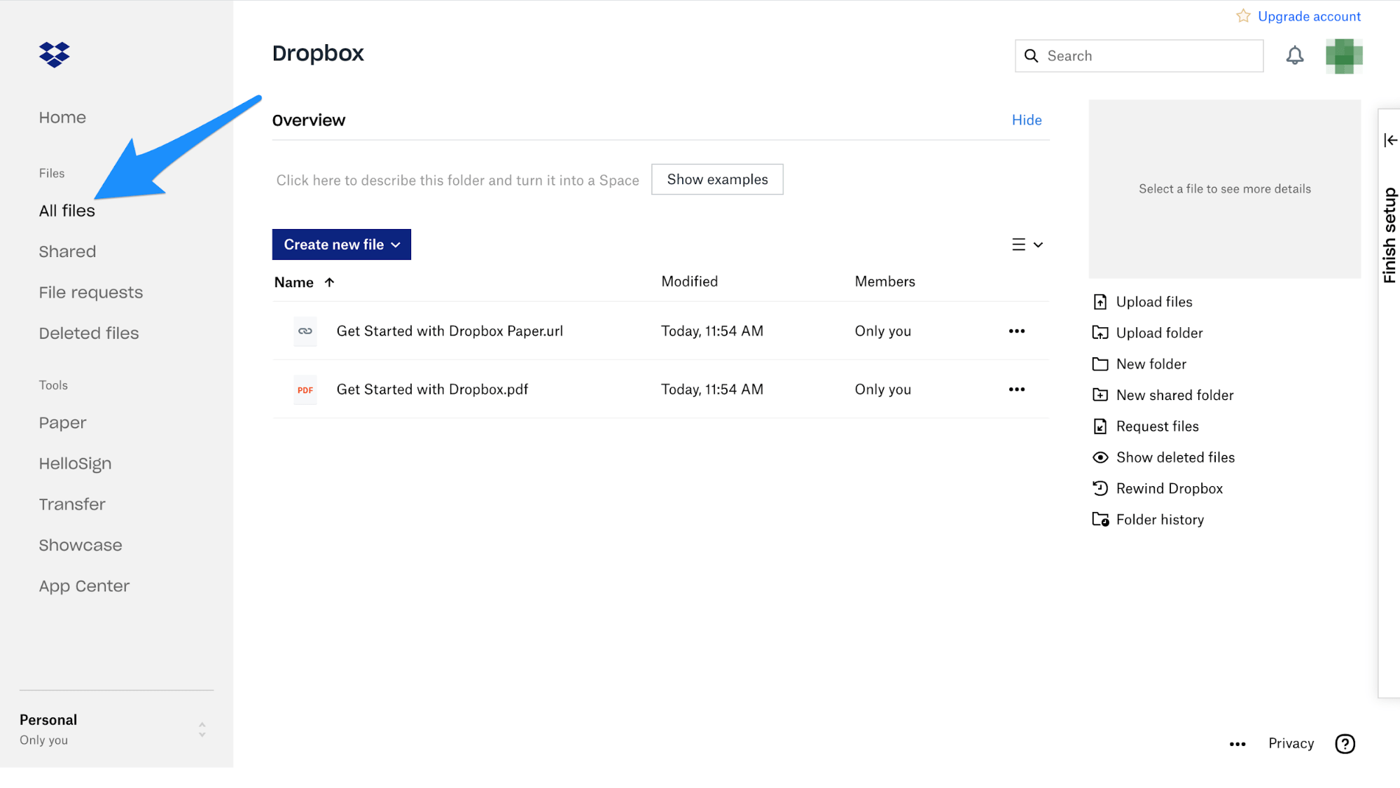 can you see number of file downloads on dropbox