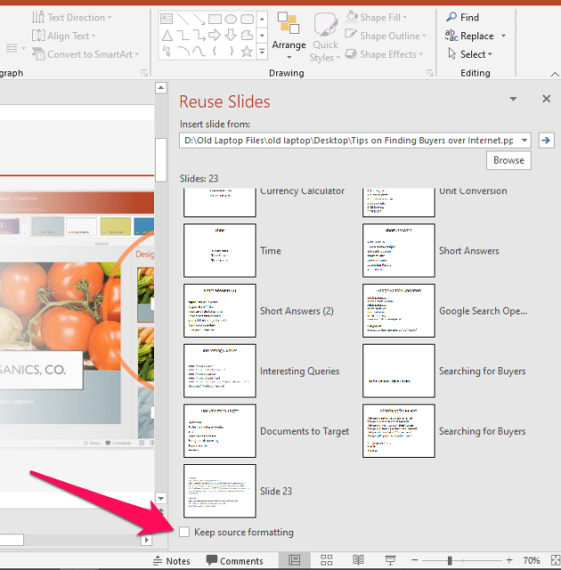 how to combine several powerpoint presentations into one