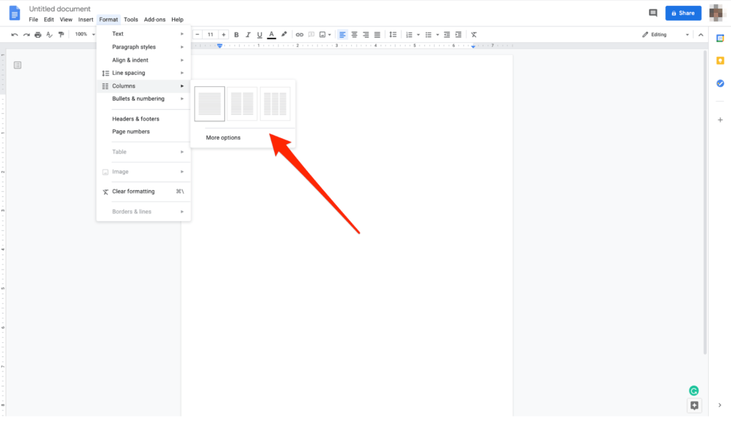 How to Turn Your Google Doc into Two Columns