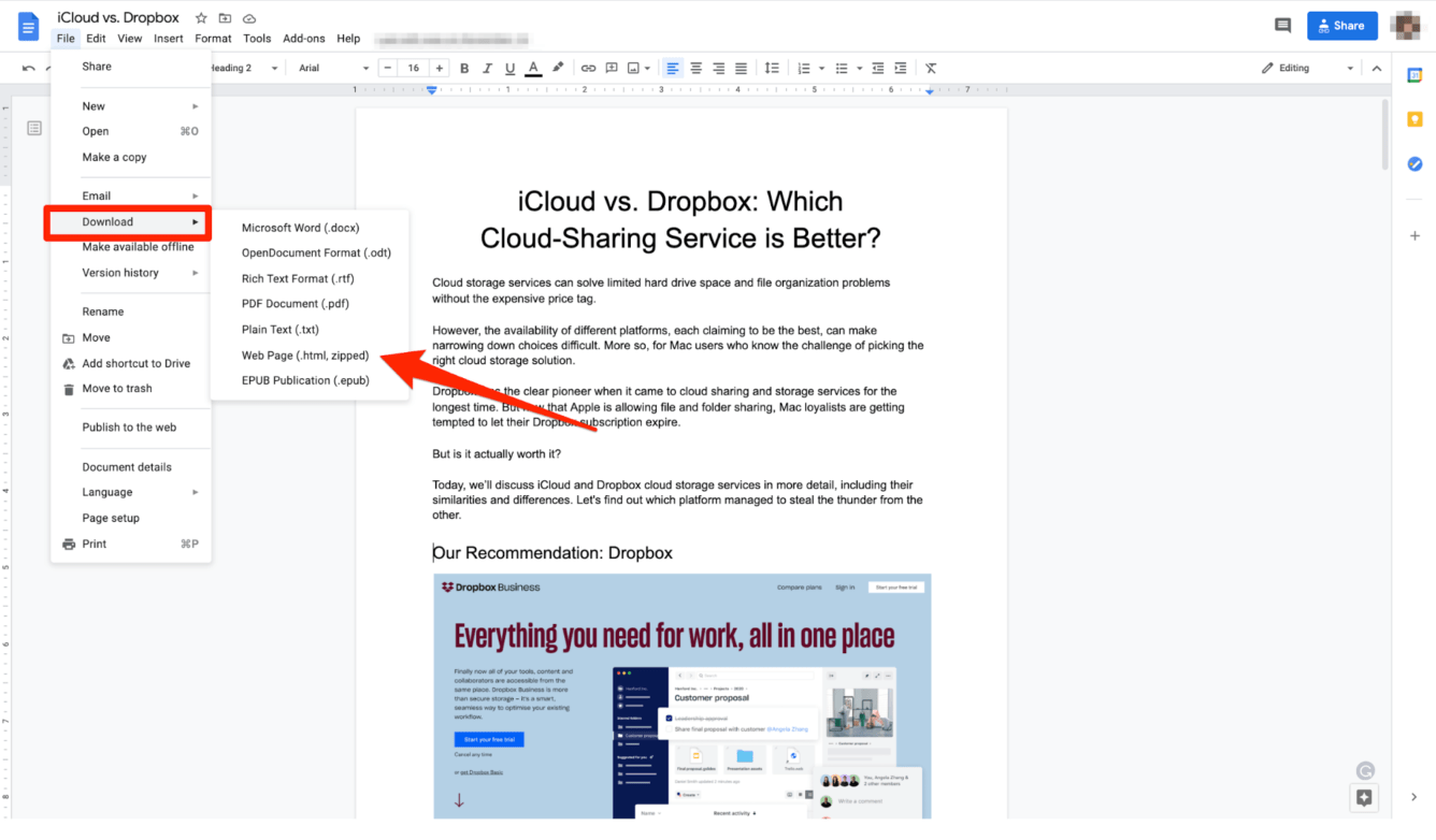 How to Download an Image from a Google Doc