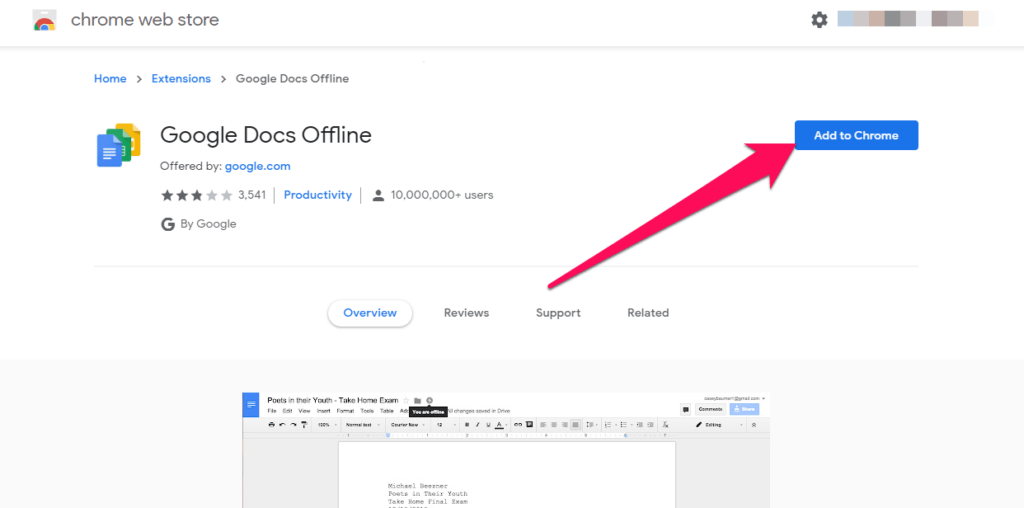 how to use google docs offline