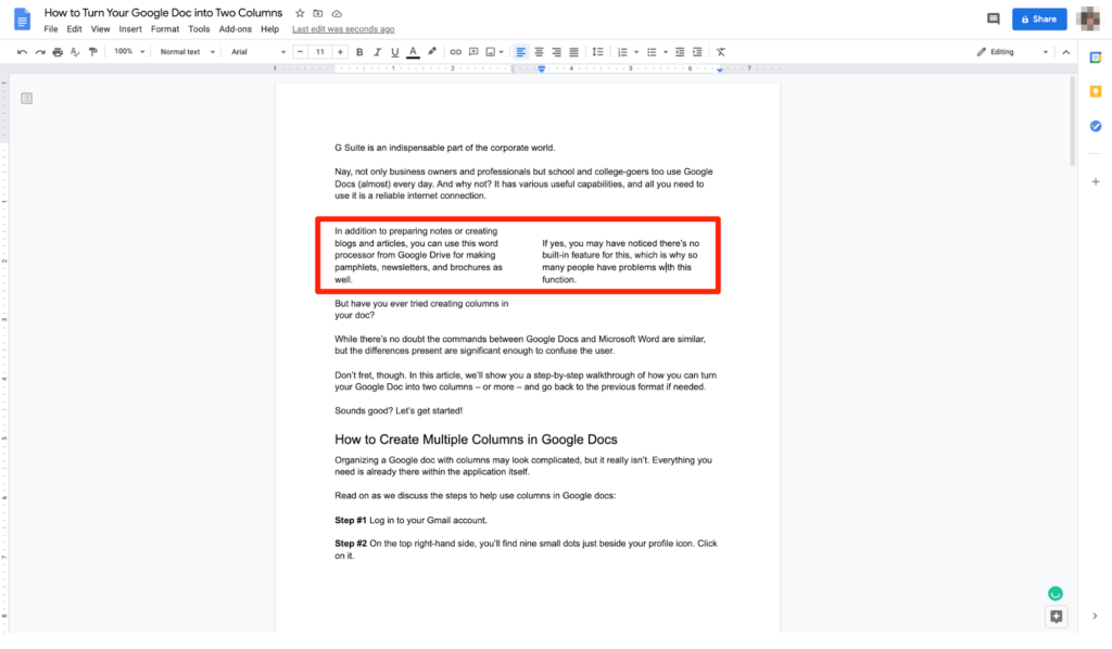 turn google doc into pdf