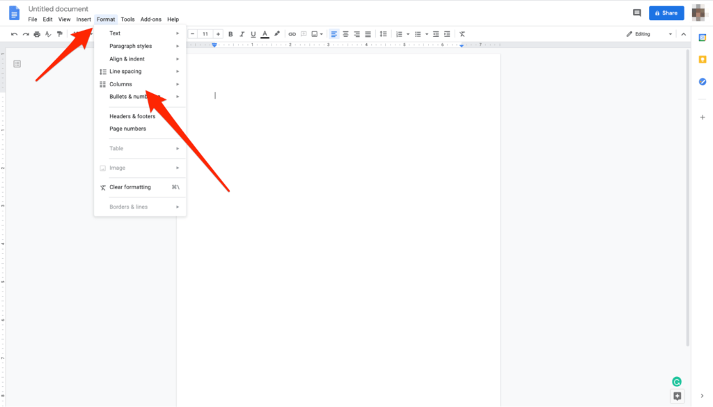 How to Turn Your Google Doc into Two Columns