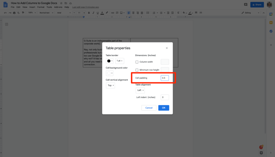 How to Turn Your Google Doc into Two Columns