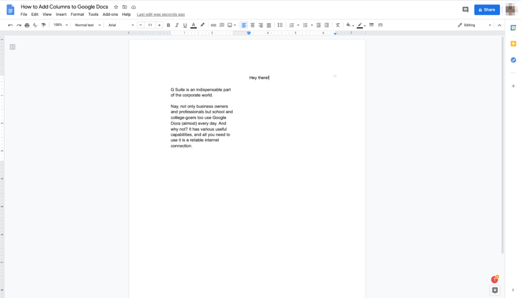 How To Turn Your Google Doc Into Two Columns