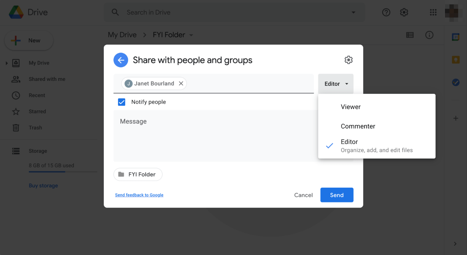 Google drive share