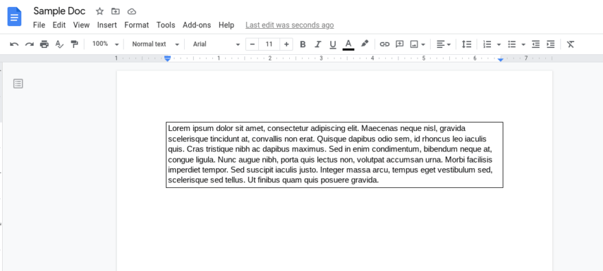 how do you add a text box on google docs