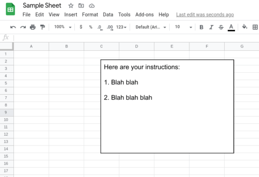 how to insert a box around text in google docs