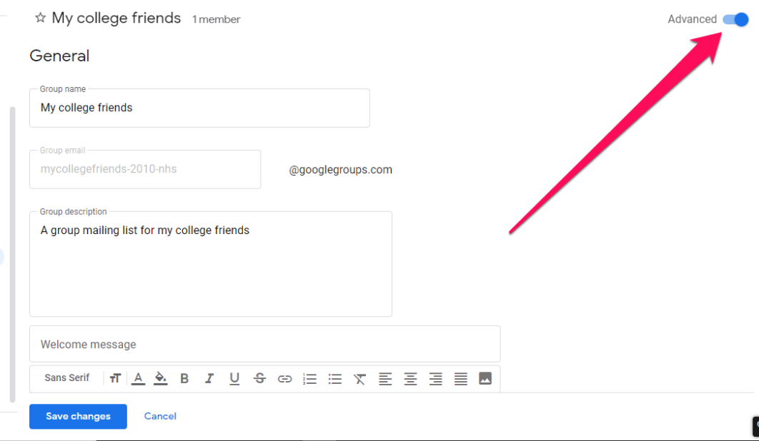 create a group email for gmail