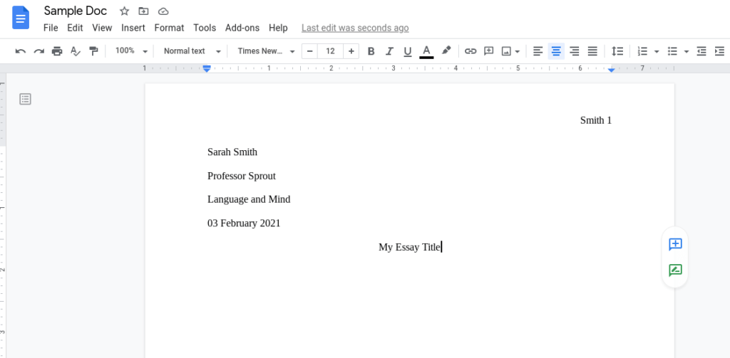 how to mla title page