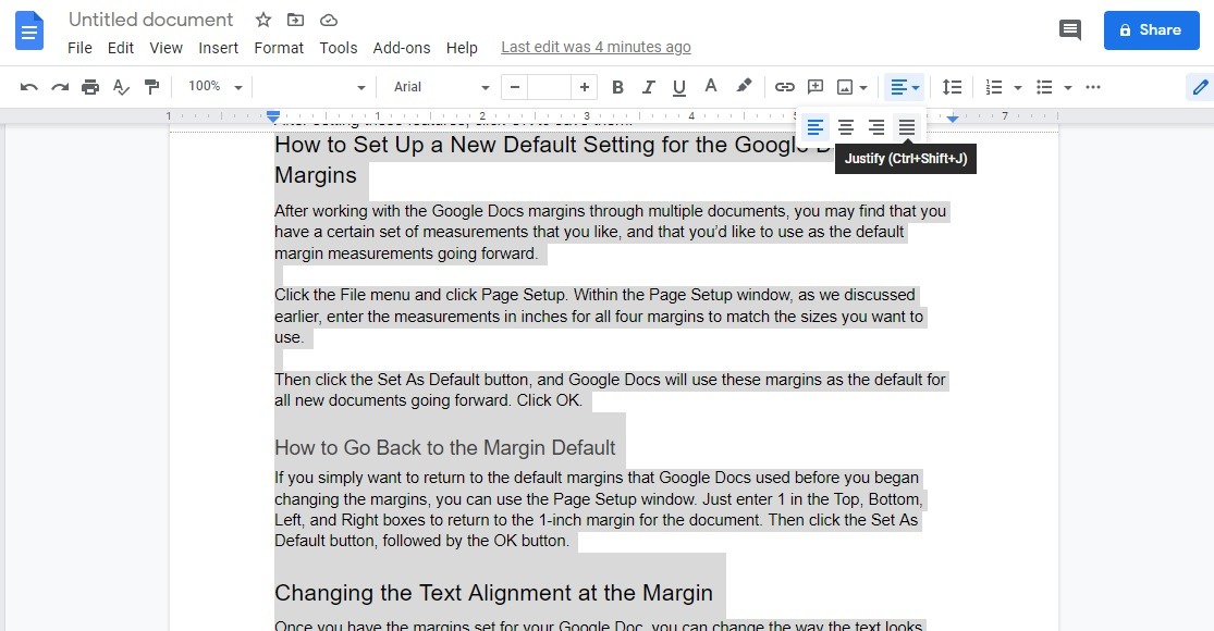 How to Change Your Margins in Google Docs