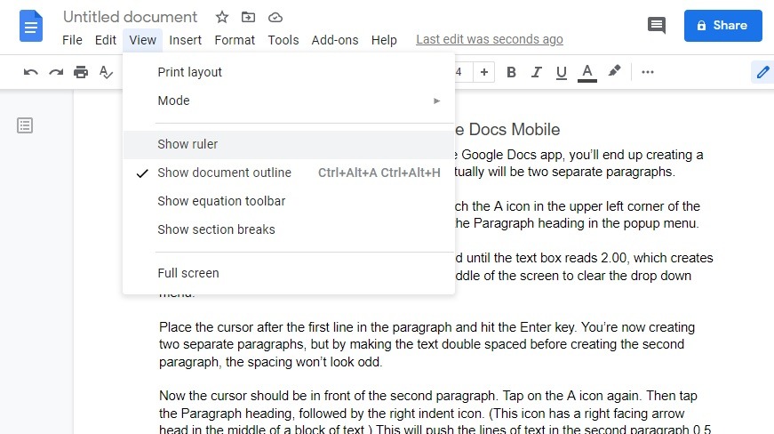 How to Add Hanging and Normal Indents to Google Docs