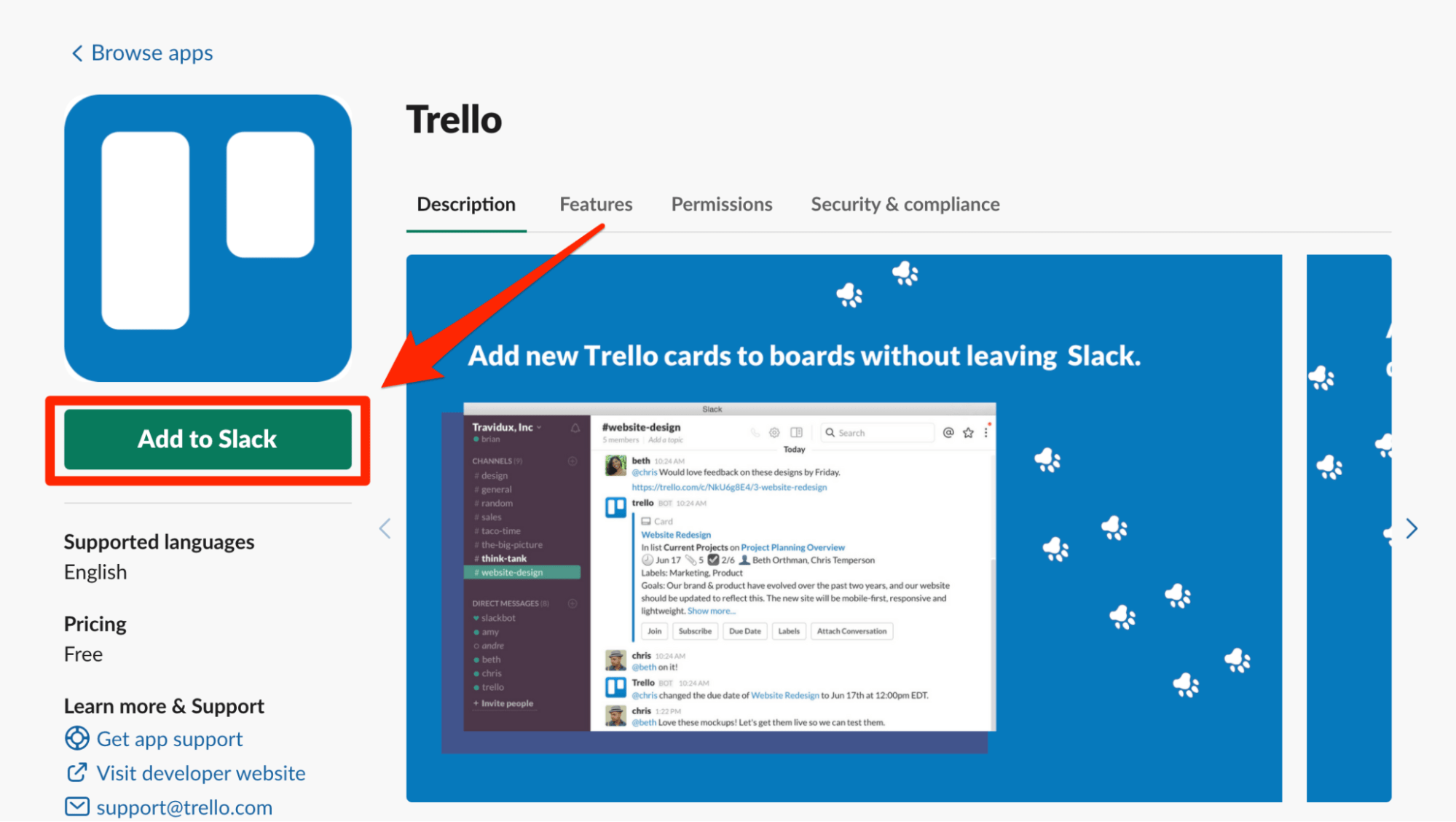 Sharing links to cards, boards, comments and actions, Trello