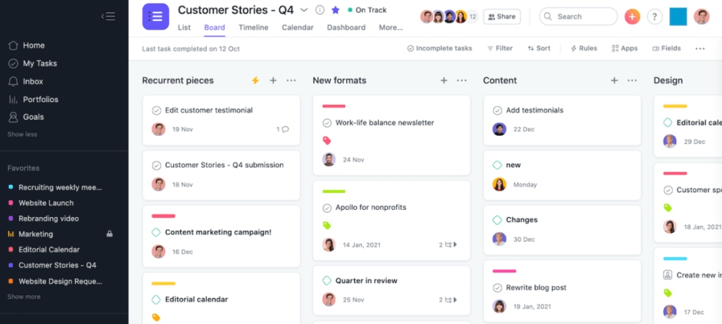 Asana vs. Smartsheet - Side-by-side Comparison by Nira