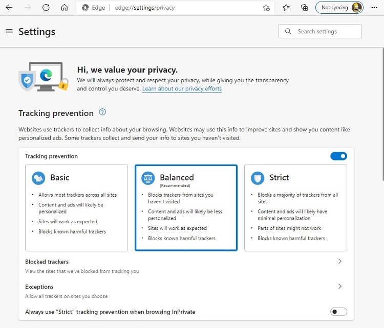 Microsoft Edge gets better security defaults on less popular sites