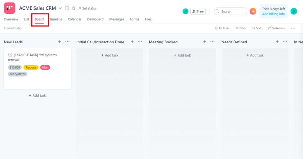 How to Use Asana as a CRM