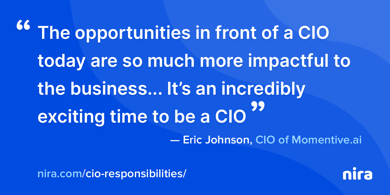 Eric Johnson exciting times as a CIO