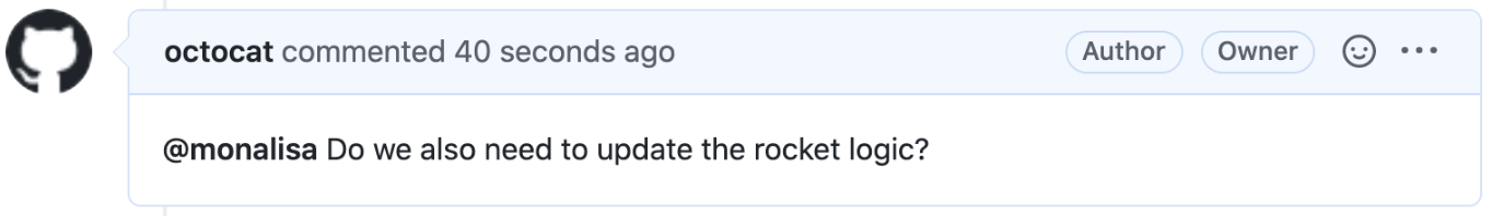 Example of discussions feature in GitHub