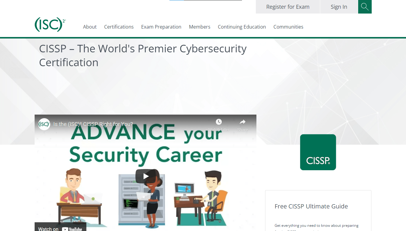 Certified Information Systems Security Professional (CISSP) home page