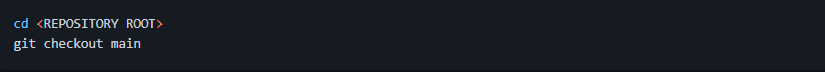 GitHub git checkout main command