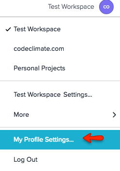 Red arrow pointing to "My Profile Settings" in Asana account