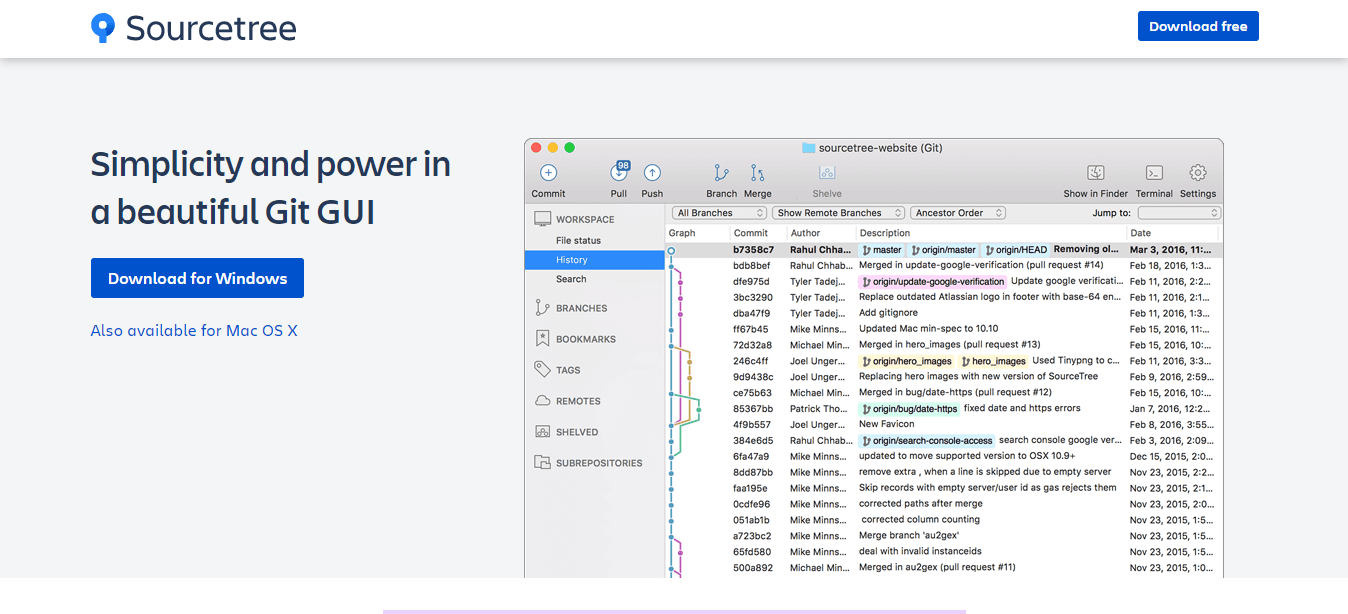 SourceTree home page