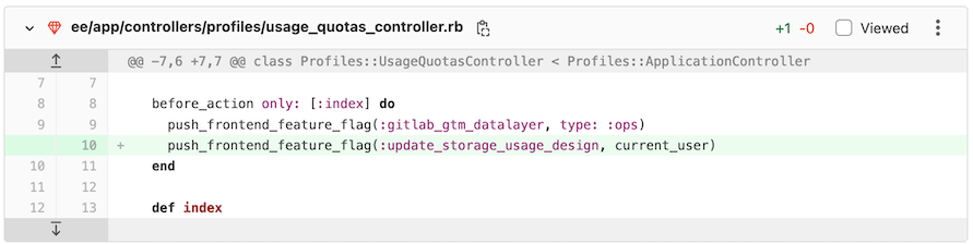 Gitlab merge request diff