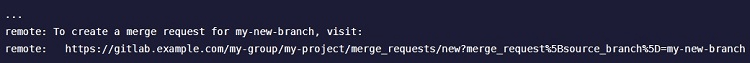 GitLab command line to create a merge request for new branch