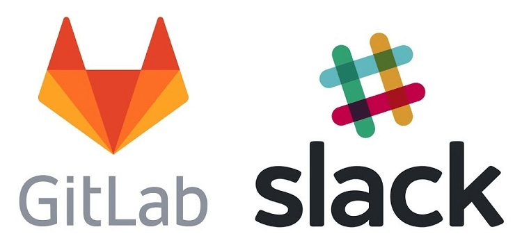 Image of side-by-side GitLab and Slack logos