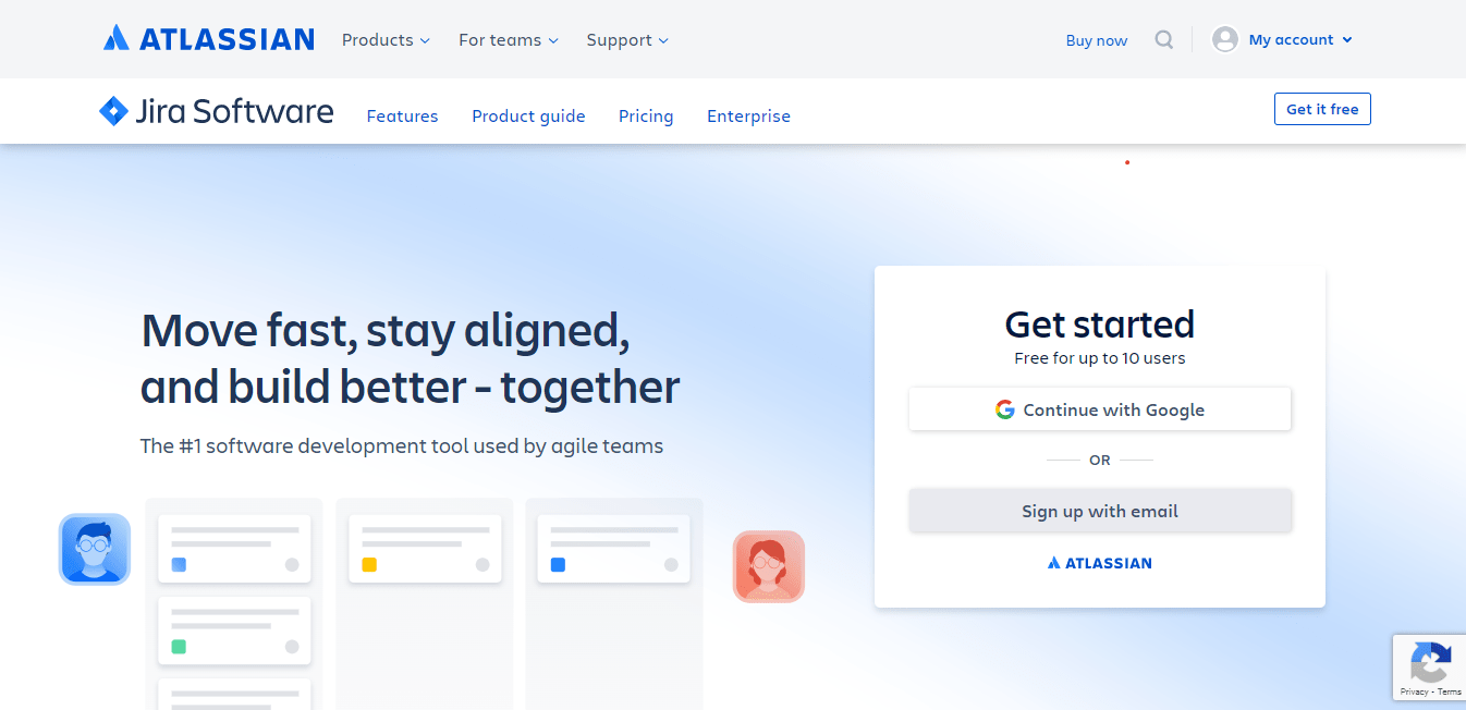 Jira Software home page