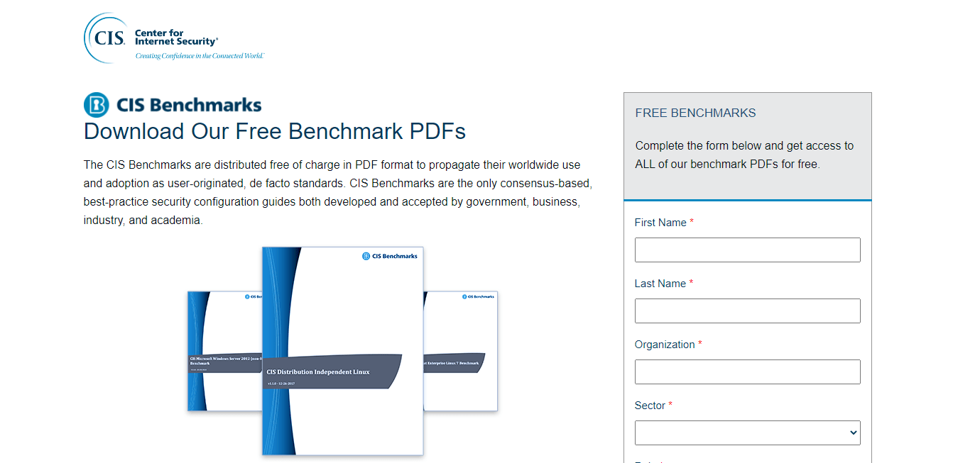 CIS Benchmarks PDF download page