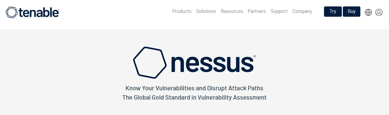 Nessus home page