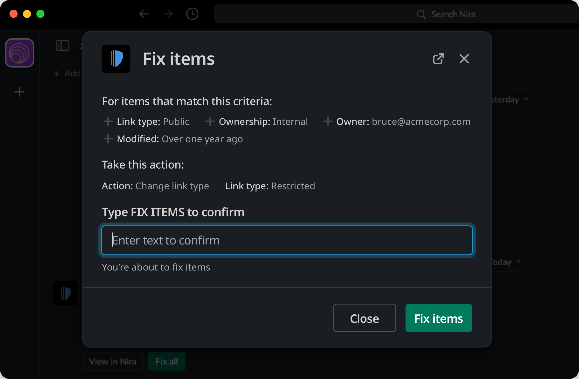 An example of an end-user request to fix items right in Slack.